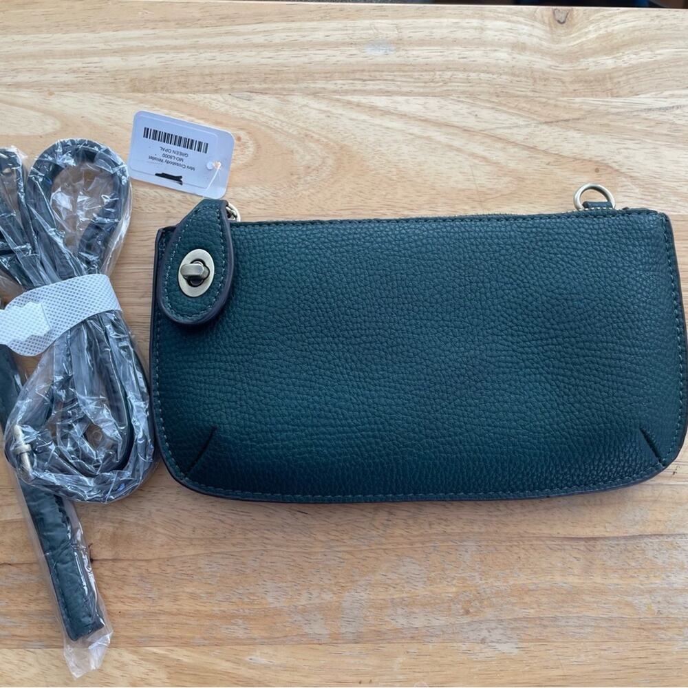 Joy Susan faux leather crossbody/wristlet bag